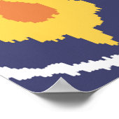 Handgefertigte Ikat-Gewebe. Ethnische nahtlose Mus Poster (Ecke)