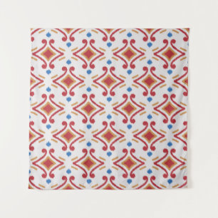 Handgefertigte Ikat-Gewebe. Ethnische nahtlose Mus Wandteppich