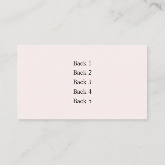 Handgefertigte Juwelierei mit Liebe Visitenkarte (Rückseite)