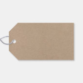 Handgefertigte Kalligraphie Burgundy Floral Kraft Geschenkanhänger (Rückseite Horizontal)