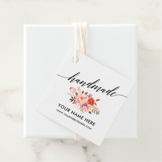 Handgefertigte Kalligraphie Wasserfarbenkoralle Geschenkanhänger (Beispiel)