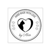 Handgefertigte Katze mit Liebe Gummistempel (Prägung)