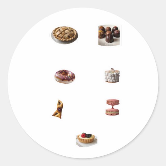 "Handgefertigte Kekse Freude!" Runder Aufkleber (Vorderseite)