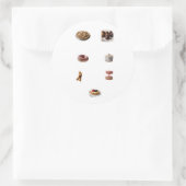 "Handgefertigte Kekse Freude!" Runder Aufkleber (Tasche)