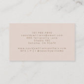 Handgefertigte Keramiken Potter-Keramik Visitenkarte (Rückseite)