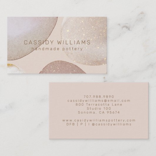 Handgefertigte Keramiken Potter-Keramik Visitenkarte (Vorne/Hinten)