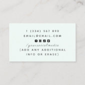 Handgefertigte Kerzen Crystal Gemstone Social Medi Visitenkarte (Rückseite)