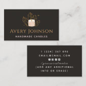 Handgefertigte Kerzen Crystal Gemstone Social Medi Visitenkarte (Vorne/Hinten)