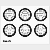 Handgefertigte Kerzen Labels Runder Aufkleber (Blatt)