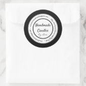Handgefertigte Kerzen Labels Runder Aufkleber (Tasche)