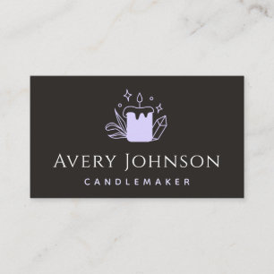 Handgefertigte Kerzen und Kristallkerzenmacher Visitenkarte