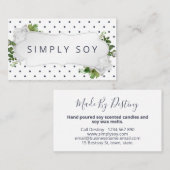 Handgefertigte Kerzen und Sojabohnenmelzen Visitenkarte (Vorne/Hinten)