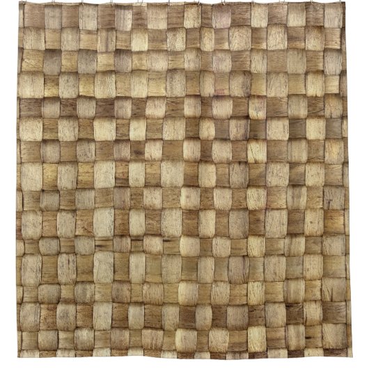 Handgefertigte Körbe Nahtlose Textur Duschvorhang (Vorderseite)