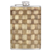 Handgefertigte Körbe Nahtlose Textur Flachmann (Vorderseite)