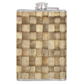 Handgefertigte Körbe Nahtlose Textur Flachmann (Rückseite)