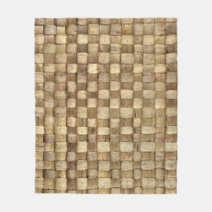 Handgefertigte Körbe Nahtlose Textur Fleecedecke