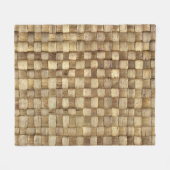 Handgefertigte Körbe Nahtlose Textur Fleecedecke (Vorderseite (Horizontal))