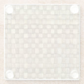 Handgefertigte Körbe Nahtlose Textur Glasuntersetzer (Rückseite)