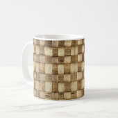 Handgefertigte Körbe Nahtlose Textur Kaffeetasse (Vorderseite Links)