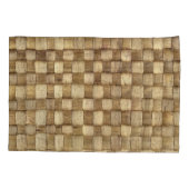 Handgefertigte Körbe Nahtlose Textur Kissenbezug (Rückseite)