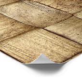 Handgefertigte Körbe Nahtlose Textur Poster (Ecke)