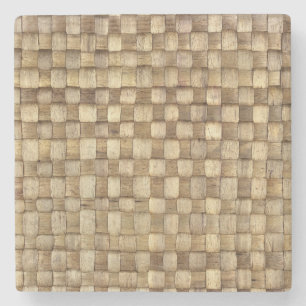 Handgefertigte Körbe Nahtlose Textur Steinuntersetzer