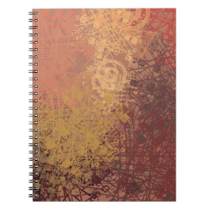 Handgefertigte Kunst. Farbige Textur. Moderne Kuns Notizblock