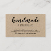 Handgefertigte Kunsthandwerksmaschine Typografie-V Visitenkarte (Rückseite)