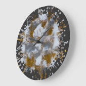 handgefertigte Kunstwerke Große Wanduhr (Winkel)