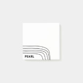 Handgefertigte Kurven CUSTOM Monogramm Personalisi Post-it Klebezettel (Vorderseite)