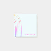 Handgefertigte Kurven CUSTOM Monogramm Personalisi Post-it Klebezettel (Vorderseite)