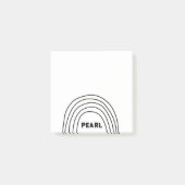 Handgefertigte Kurven CUSTOM Monogramm Personalisi Post-it Klebezettel (Vorderseite)