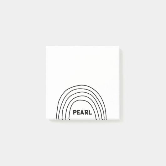 Handgefertigte Kurven CUSTOM Monogramm Personalisi Post-it Klebezettel (Vorderseite)