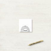 Handgefertigte Kurven CUSTOM Monogramm Personalisi Post-it Klebezettel (Auf Schreibtisch)