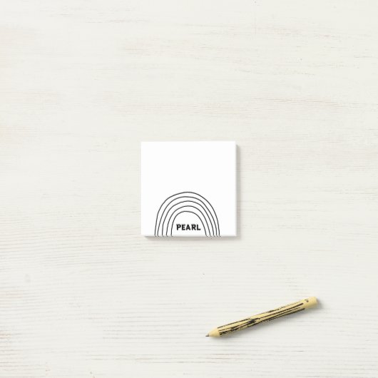 Handgefertigte Kurven CUSTOM Monogramm Personalisi Post-it Klebezettel (Auf Schreibtisch)