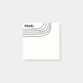 Handgefertigte Kurven CUSTOM Monogramm Personalisi Post-it Klebezettel (Vorderseite)