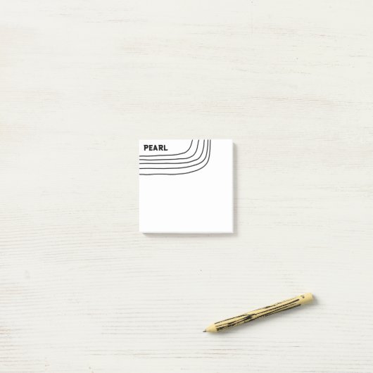 Handgefertigte Kurven CUSTOM Monogramm Personalisi Post-it Klebezettel (Auf Schreibtisch)