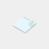 Handgefertigte Kurven CUSTOM Monogramm Personalisi Post-it Klebezettel (angewinkelt)