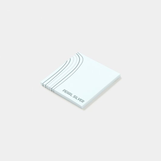 Handgefertigte Kurven CUSTOM Monogramm Personalisi Post-it Klebezettel (angewinkelt)