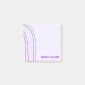 Handgefertigte Kurven CUSTOM Monogramm Personalisi Post-it Klebezettel (Vorderseite)