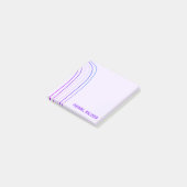 Handgefertigte Kurven CUSTOM Monogramm Personalisi Post-it Klebezettel (angewinkelt)