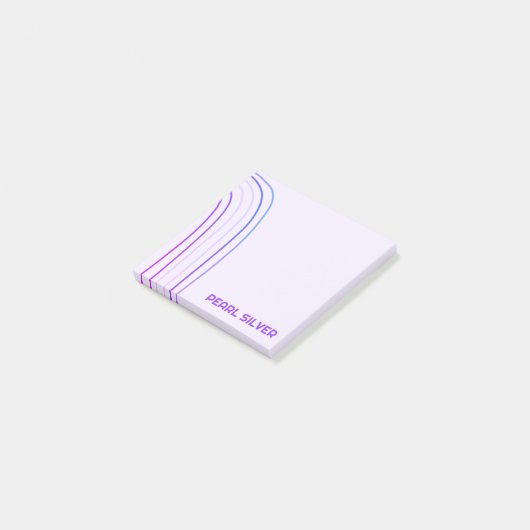 Handgefertigte Kurven CUSTOM Monogramm Personalisi Post-it Klebezettel (angewinkelt)