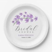 Handgefertigte Lavendel Lily Brautparty Paper Tell Pappteller (Vorderseite)