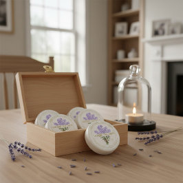 Handgefertigte Lavendel-Wachs-Schmelzrunden-Aufkle Runder Aufkleber