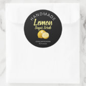 handgefertigte Lemon Sugar Scrub Round Labels Runder Aufkleber (Tasche)