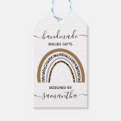 Handgefertigte Leopard-Printwerbung Regenbogen bea Geschenkanhänger (Vorderseite)