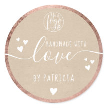 Handgefertigte Liebe Logo-Herzen Rose gold kraft