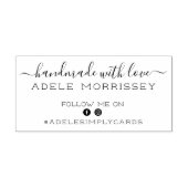 Handgefertigte Liebe mit Logo für Social Media Gummistempel (Prägung)