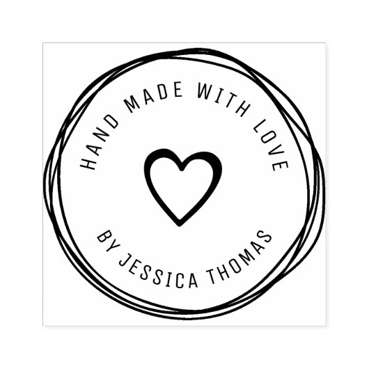 Handgefertigte Liebe personalisierte Gummi-Briefma Gummistempel (Prägung)