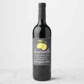 Handgefertigte Limoncello Chalkboard Look Tall Fla Weinetikett (Vorderseite)